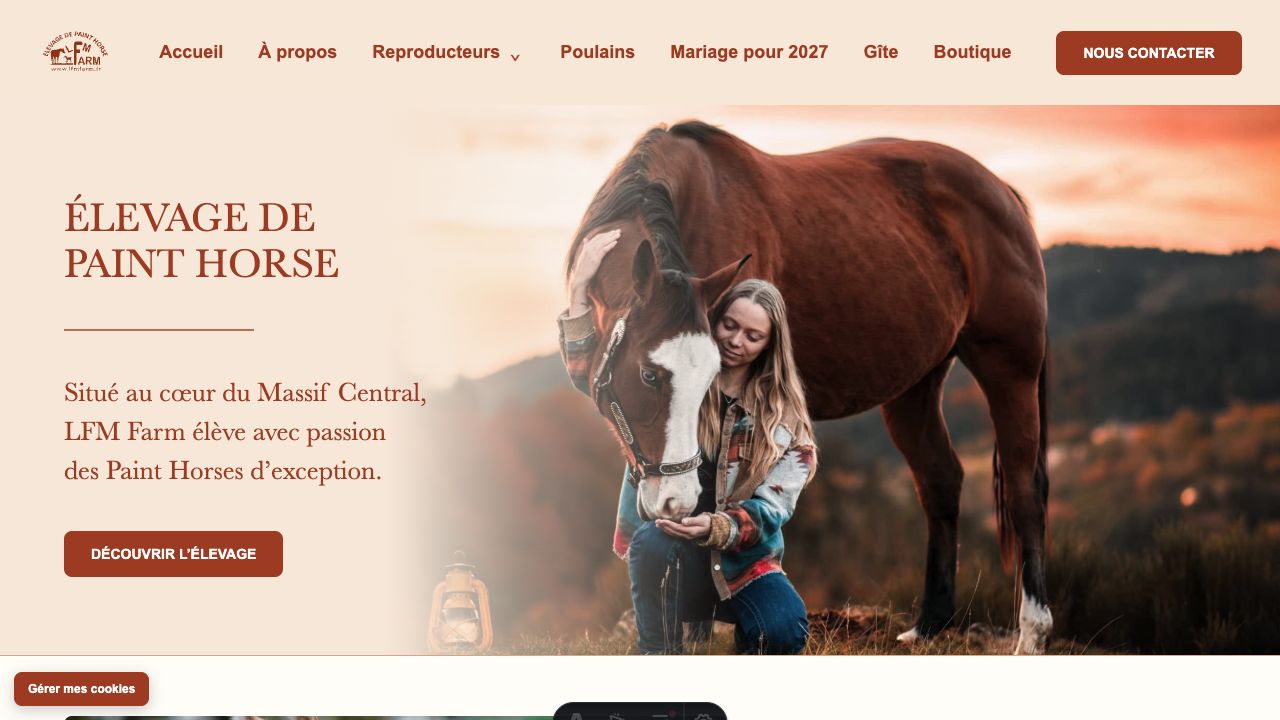 Aperçu du nouveau site LFM Farm